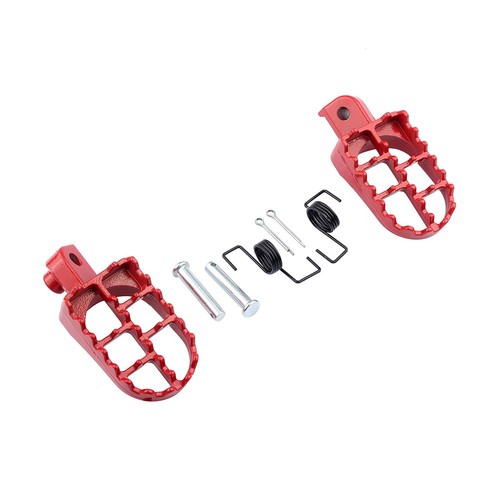Red dirt bike foot pegs - red,