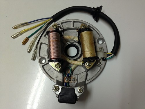 Magneto plate stator - , on