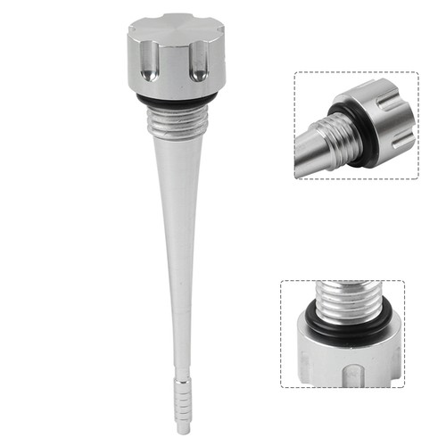 Silver cnc oil dipstick - cnc,