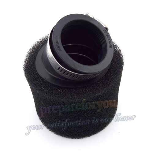 Black 45mm angled air filter - black,